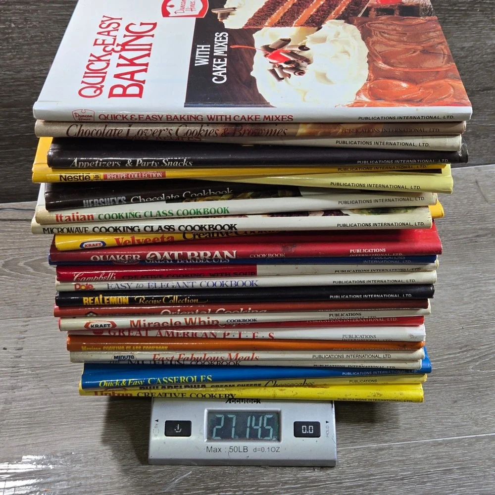 Vintage 80s 90 Publications International Cookbook Lot 25 Recipes Kraft Kikkoman